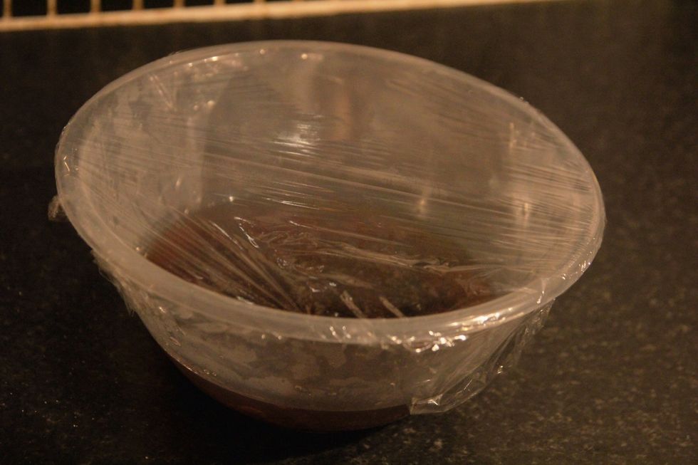 Tip the fruit into a bowl, pour over the tea and cover the bowl with cling film. Leave the bowl for at least 4 hours or ideally overnight. You have now done the hardest part of the recipe!