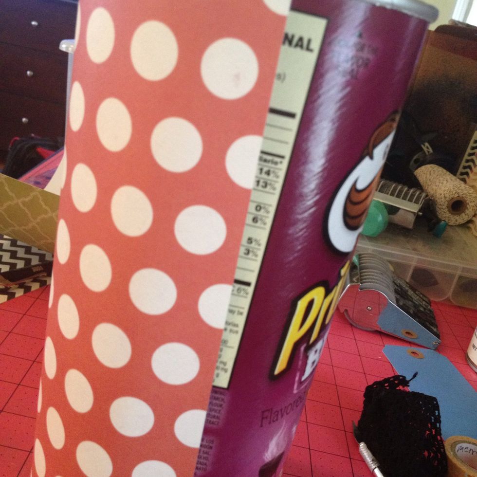 TIP: to line up perfectly just use one of the straight edges of the ingredients as a guide. When I closed it- I added a little line of hot glue to make sure it was extra secure