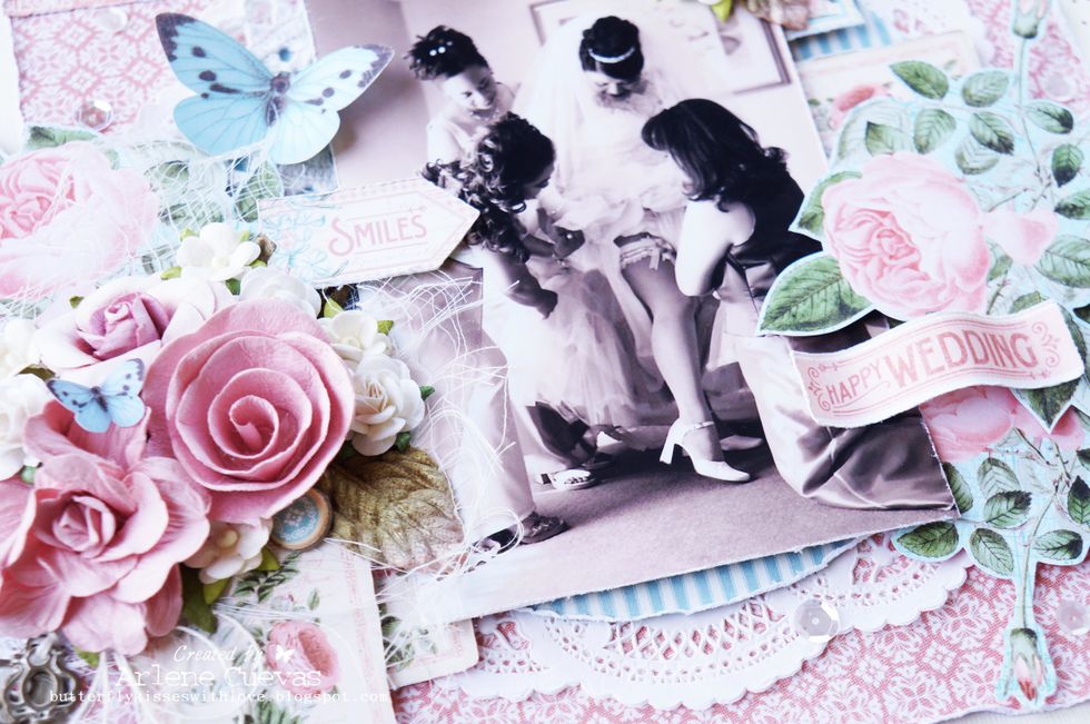 TIP: Using a black and white photo will ensure it coordinates nicely with the papers used on the page.