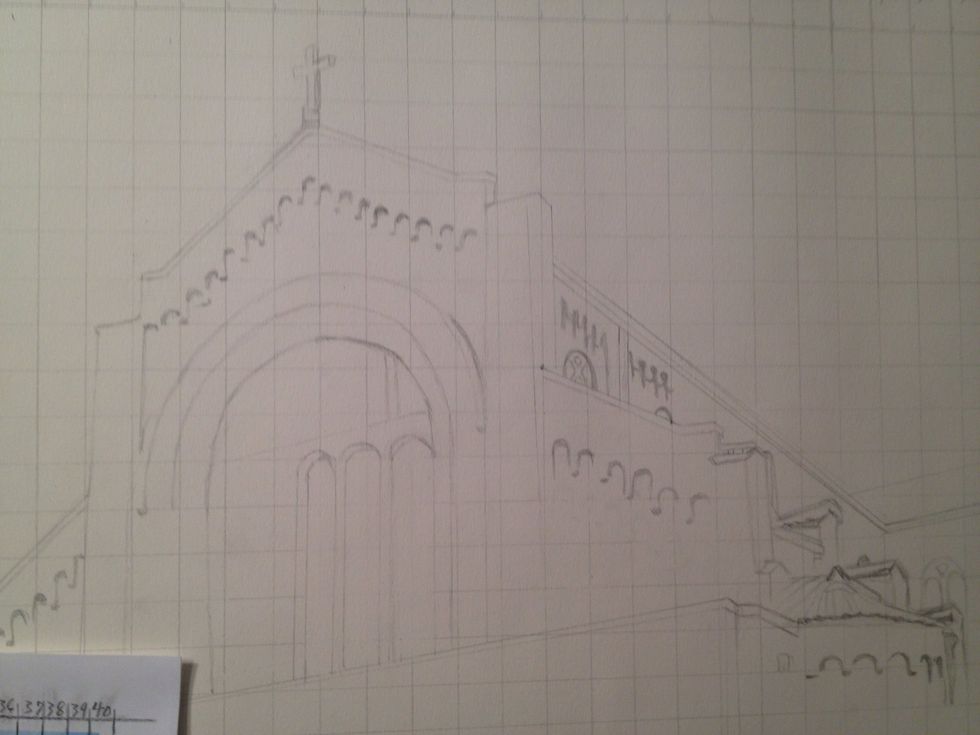 Tip: when doing architecture it's ok to take two points and a ruler to draw a straight line.