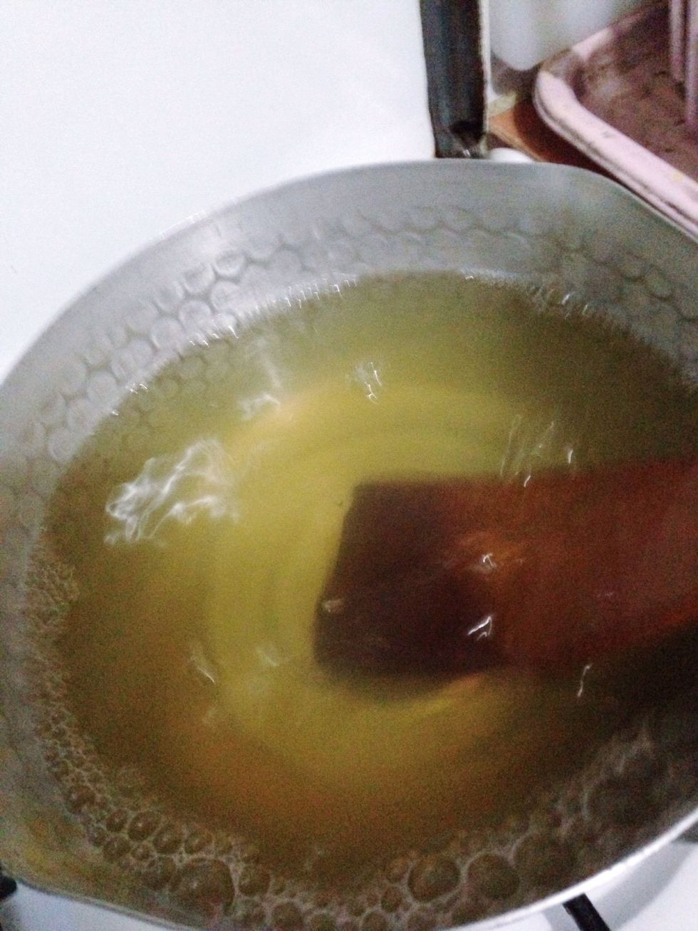 Tips for cleaning hardened caramel: fill your caramel pot with water, put pot on stove and bring them to boil. The caramel will come off easily