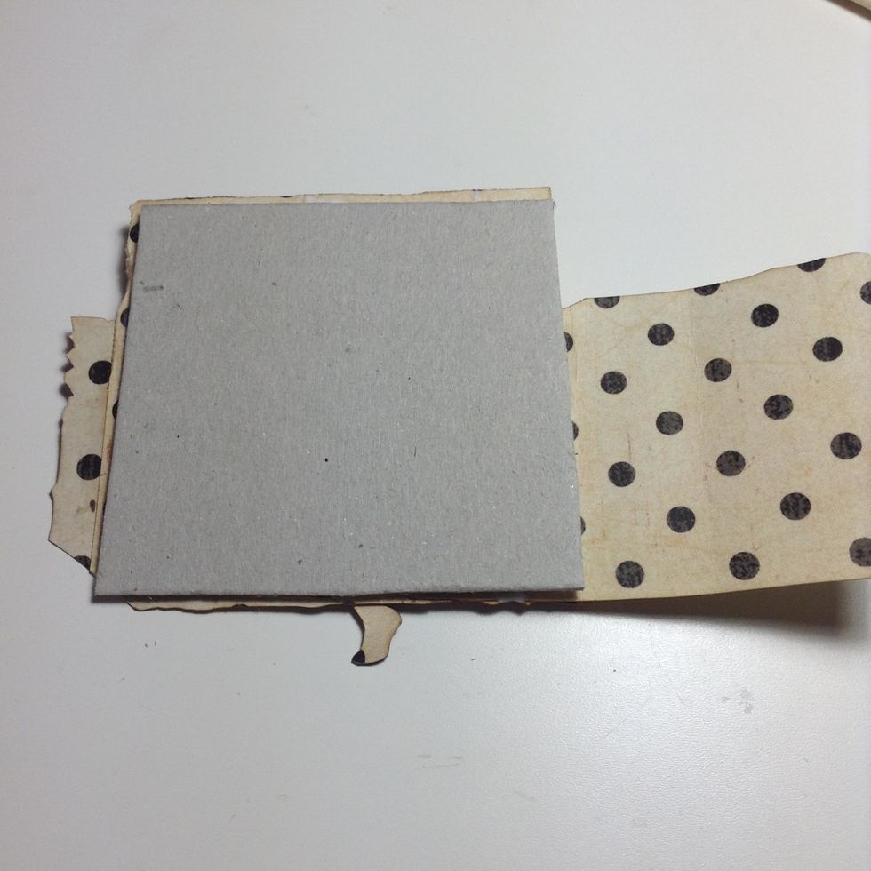 Tips: I have glue a piece of chipboard to the back to give volume to the cover!