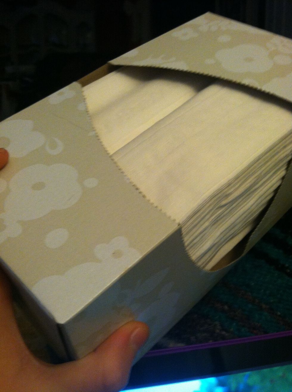 Tissues are a must when you're sick. Make sure to always have a box of tissues and a trash can within your reach.