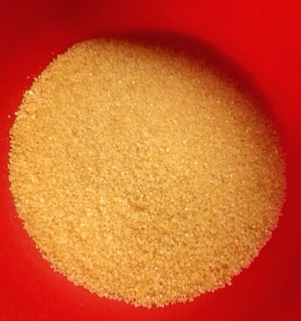 To a bowl add raw sugar...