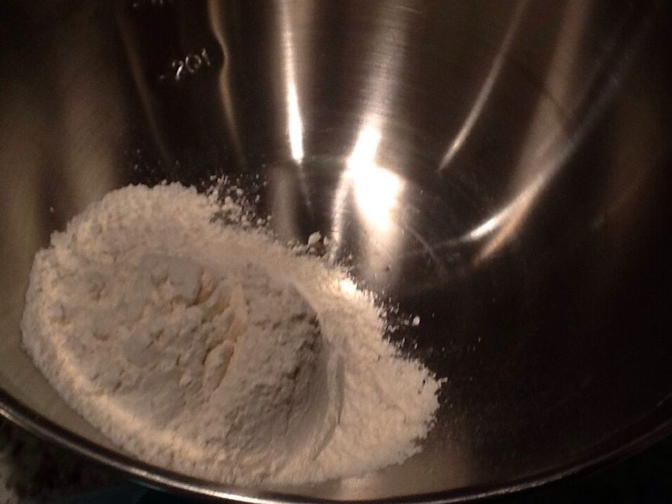 To a different bowl I added 1 1/2 cup of all purpose flour.