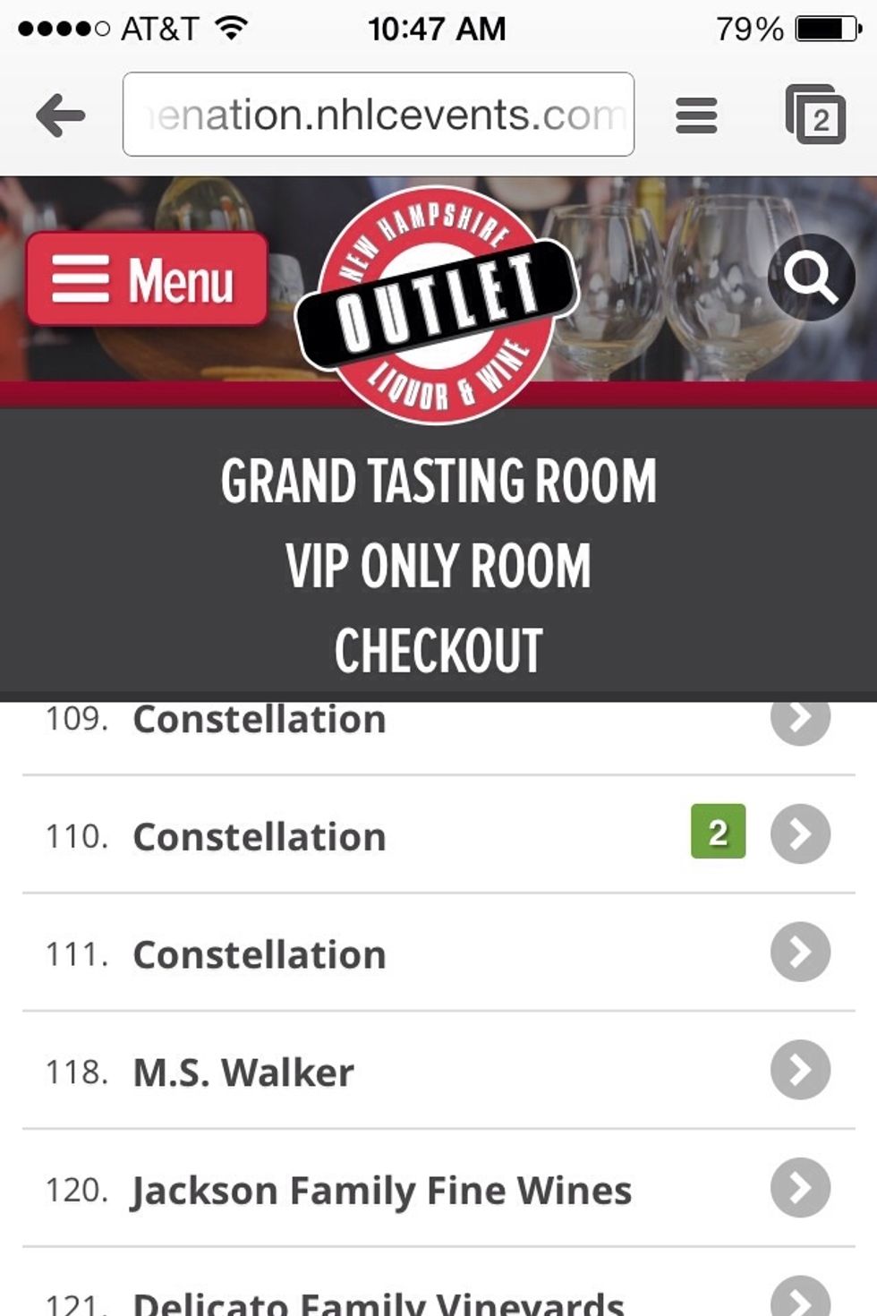 To access your cart, select "Checkout" by clicking the left menu.