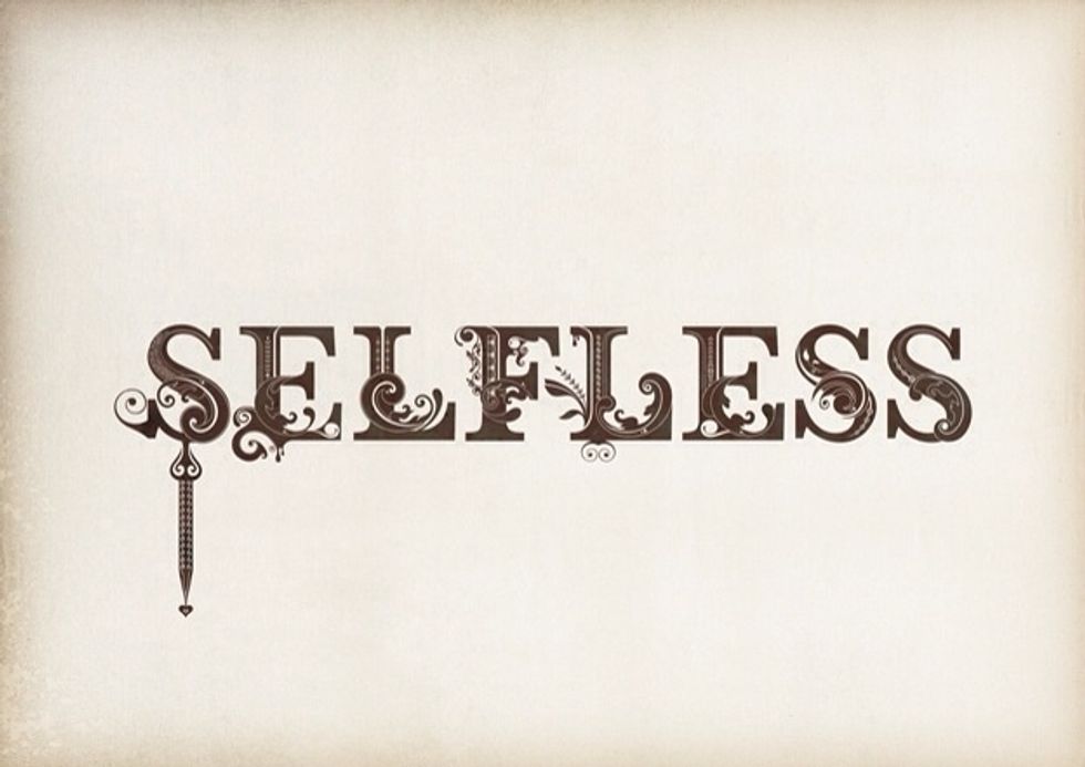 To achieve success will require help. So one must be selfless in order to get that help. Help others and they may help you.