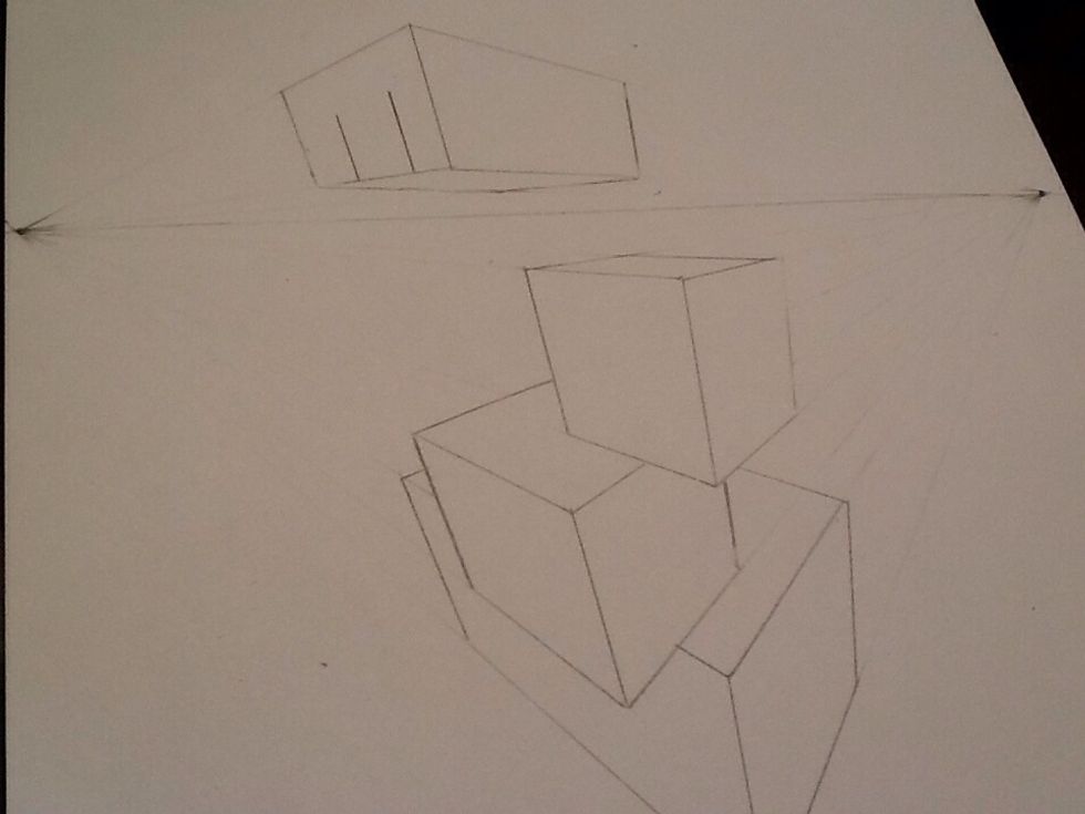 To add openings, Line up the sides of your opening withe the 3rd vanishing point.