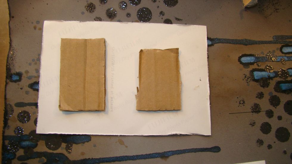 To allow my photos to be lifted from the layout I always apply some pieces of cardboard to the back. This gives you room for adding layers of papers, tags, laces etc beneath your photos.