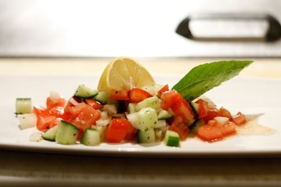 To be fancy add a mint leaf! If not, just eat!