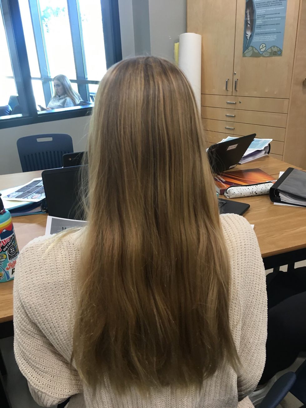 To begin, grab your brush and brush out your hair until you have  no more tangled or knots.