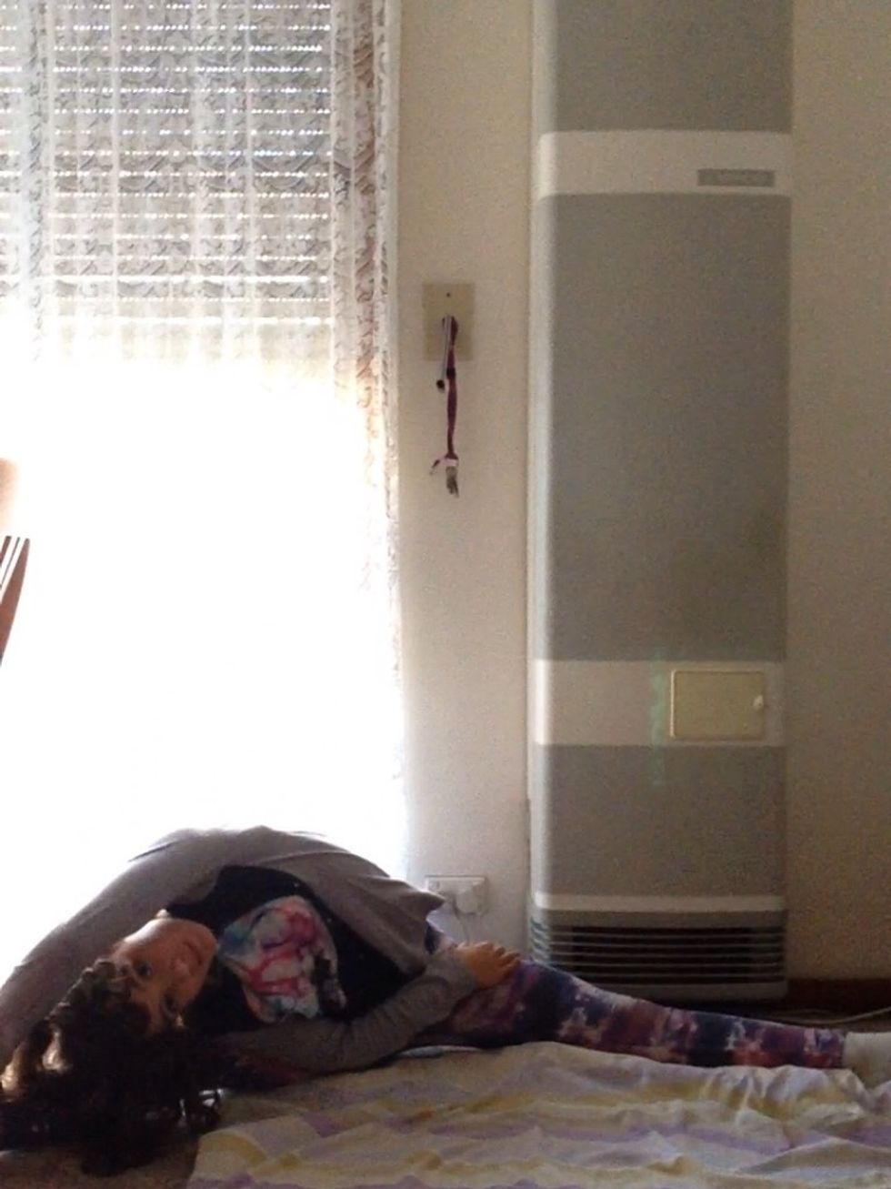 To begin lets stretch I would do straddle stretches