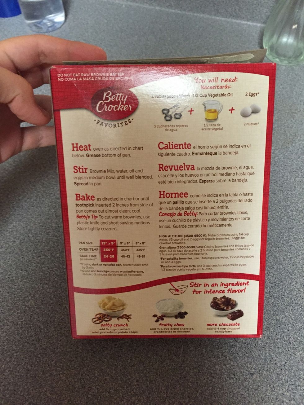 To begin start with a Betty Crocker cake mix! (Any kind)