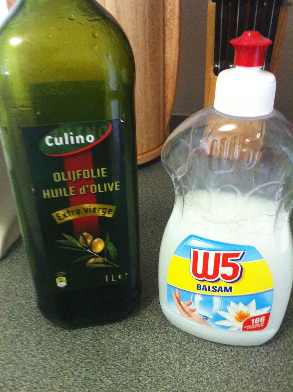 To clean my brushes I use a mix of olive oil and either antibacterial soap or liquid dish cleaner with balm.Depending on what I have in the house.This really helps your brushes to stay puffy and soft.