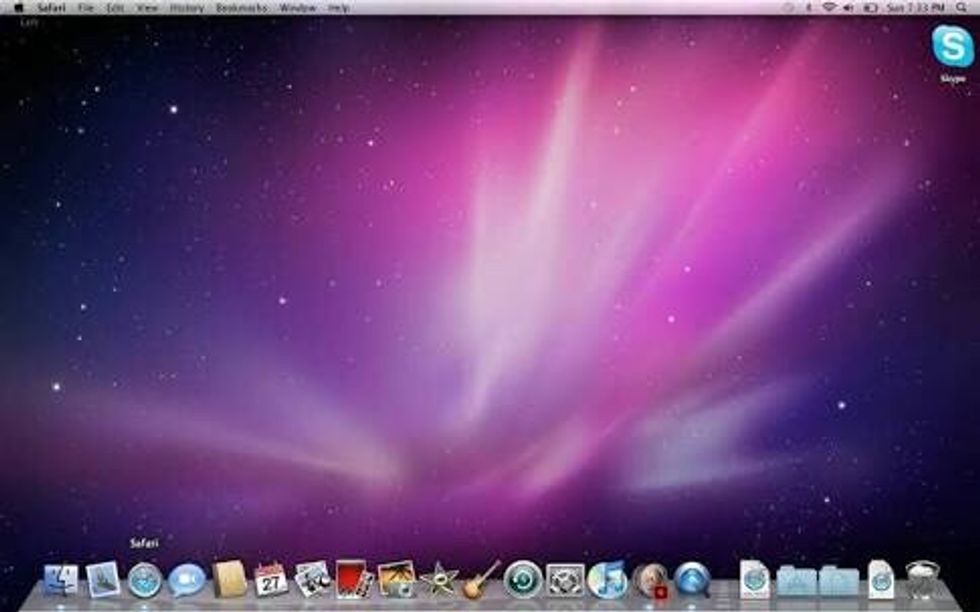 To click on an app press the left button on the mouse