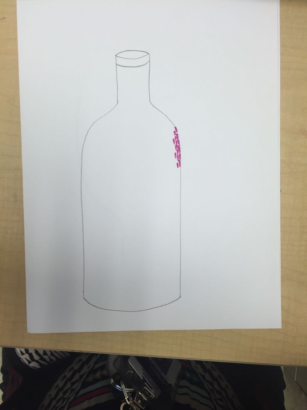 To create dark value, have a lot of dashes or lines close together. Make sure your lines go in the same direction. My lines all go up and down.
