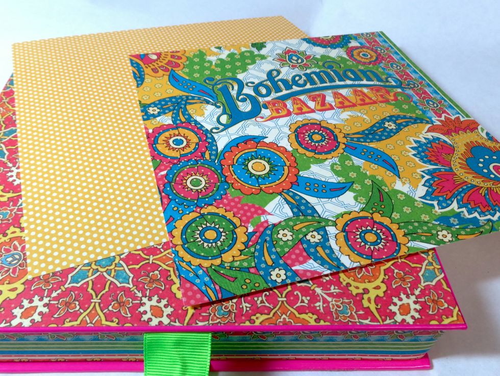 To create interest on the top, I matted the title page of the paper with a contrasting paper that had a small print.