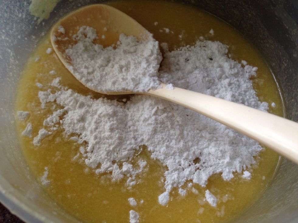 to egg mixture add sugar