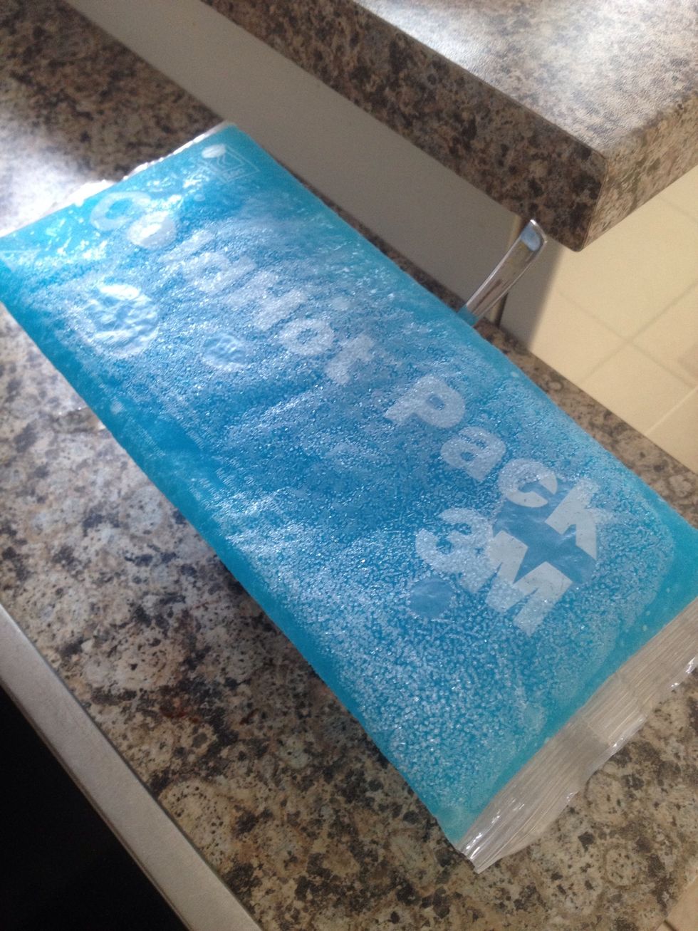 To fasten the process set a cool pack on top. Don't put it in the fridge, because it will warm up the space and groceries can get damaged!