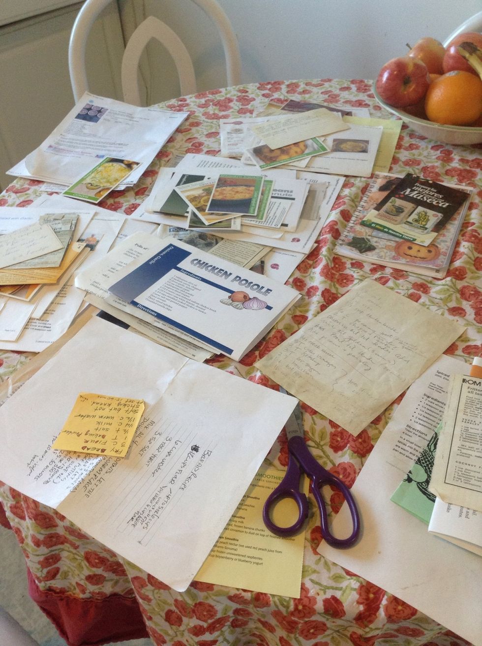 To figure out MY categories (and everyone's will be different!), first I sort my recipes to see what I even had - like poultry, desserts, Italian recipes, etc.