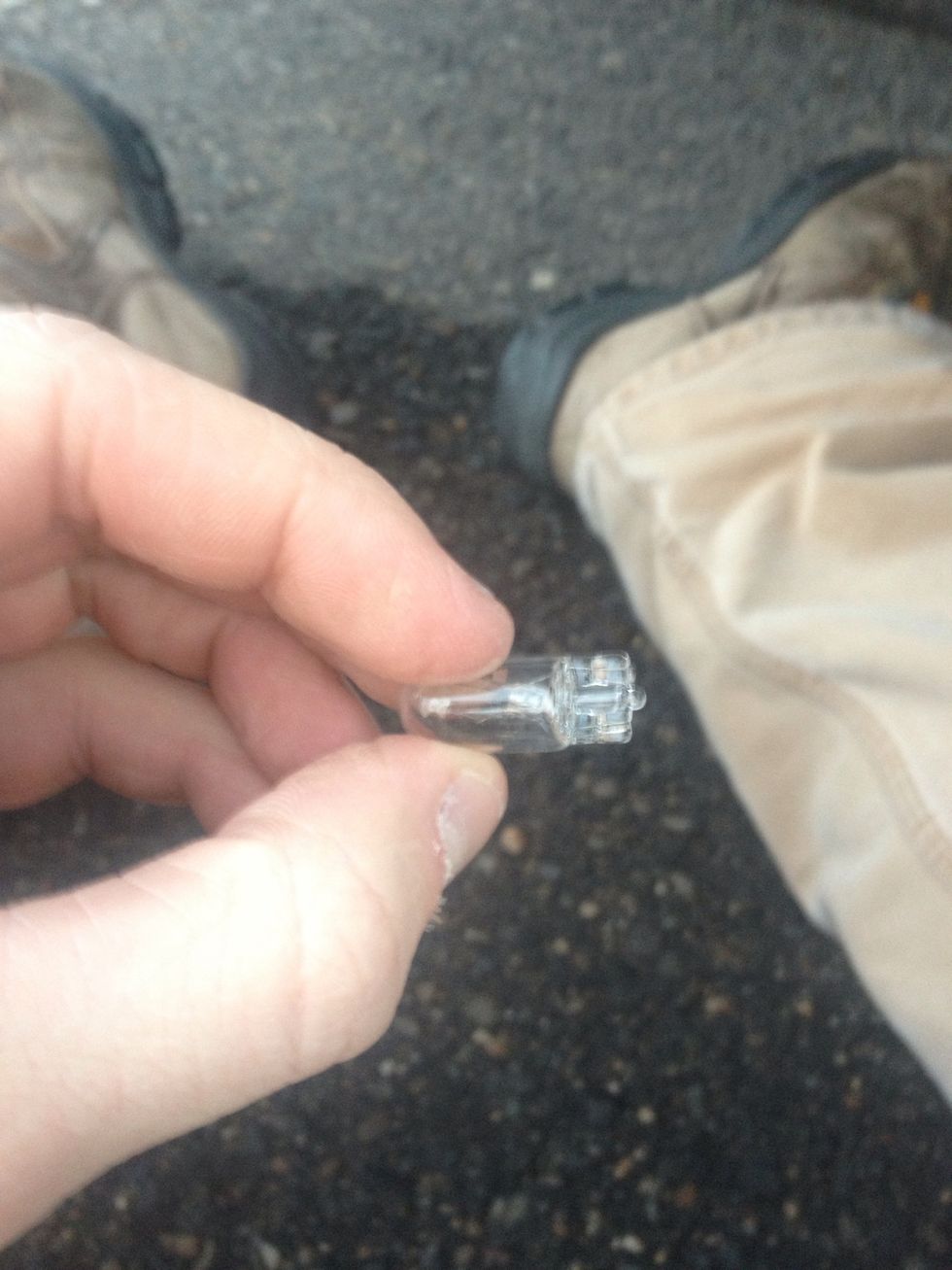 To find another light go to NAPA Auto Parts or the local Wal-Mart. When I bought mine it was only $6.00. Go back to the pickup and put the light into the plug and twist the plug back into the socket.