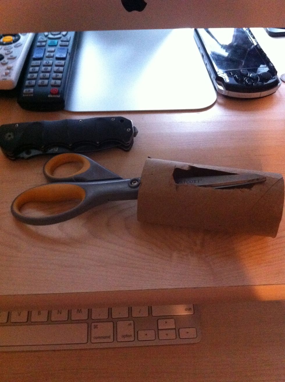 To finish off I ended up using scissors.