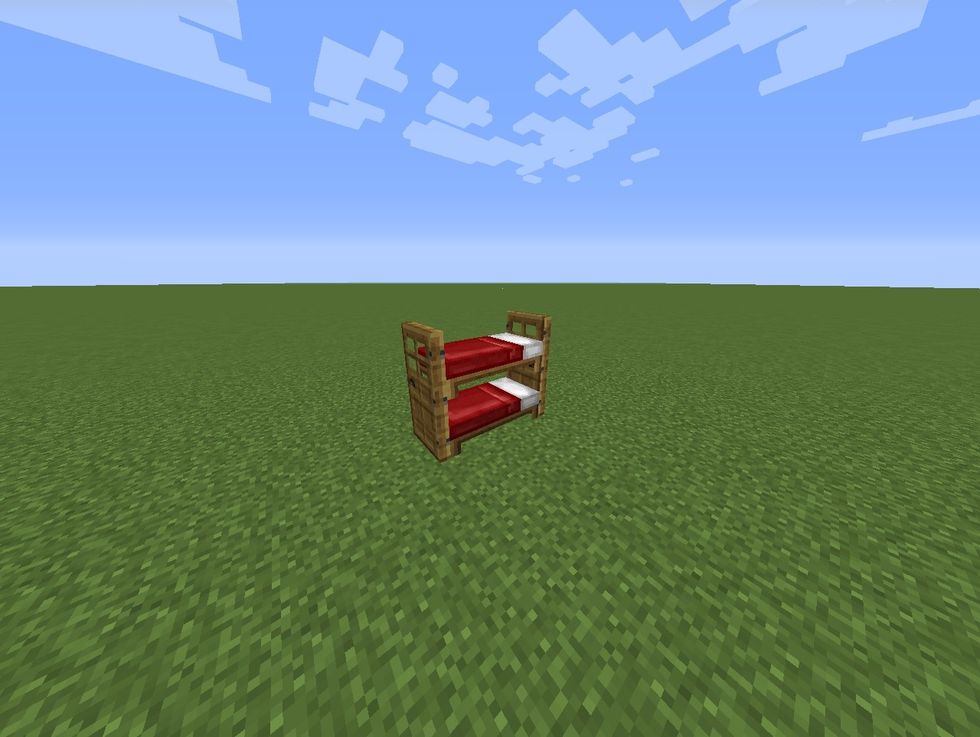 To finish off, place doors facing the beds and you are finished! Enjoy and I hope you use this in your house at some point.