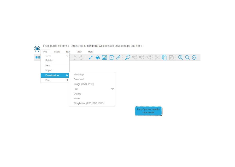 To finish you can save you work and download it as an image, a PDF file, or many other options.