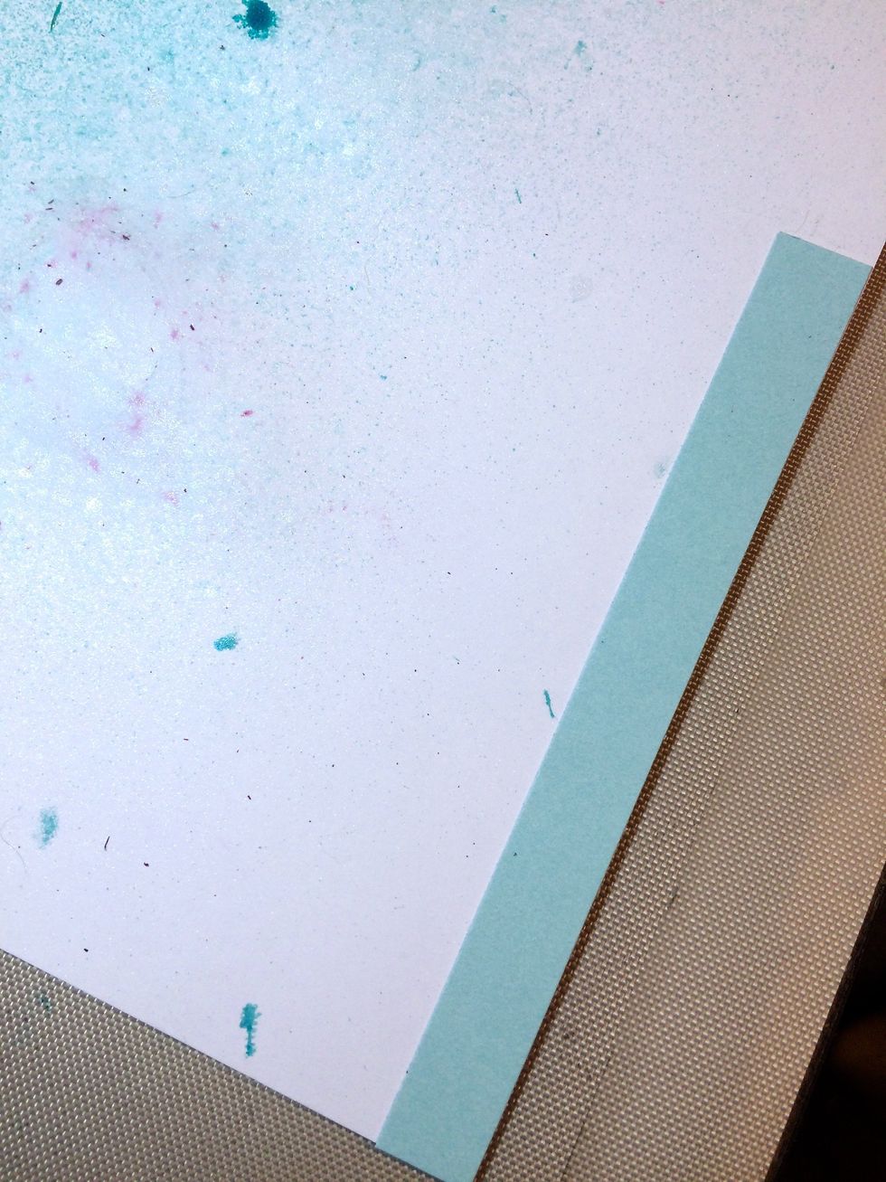 To give MORE balance to the page, I place a piece of cardstock to the bottom left of the page. But, it doesn't EXACTLY match. What to do? What to do?