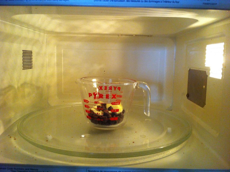 To glaze, melt 1/3 a cup of chocolate chips and 2 tablespoons of butter \ud83d\ude0d\ud83c\udf6b\ud83d\udd25