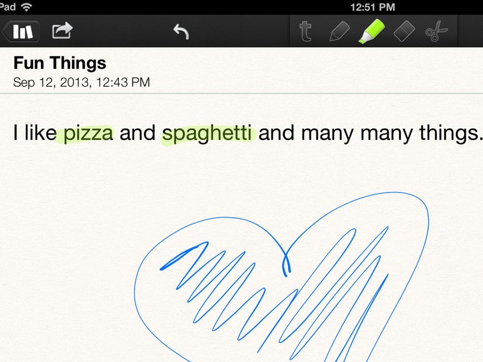 To highlight click on the highlighter button on top, and to change color, do the same thing as the pen.