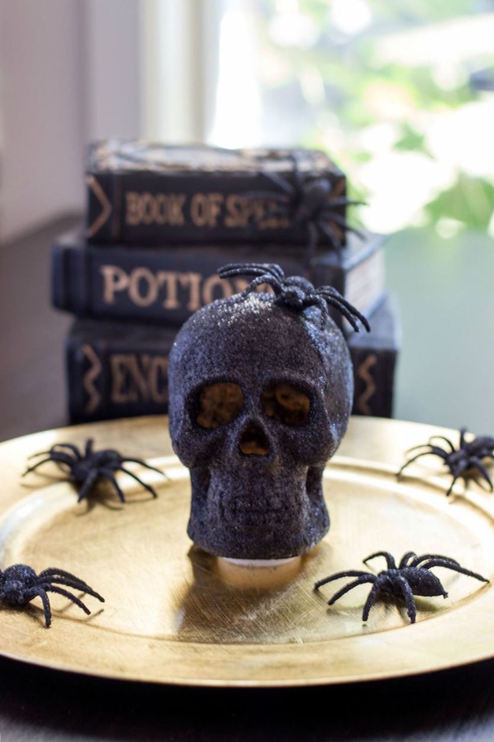 To hold the glitter in place, use a clear sealer.