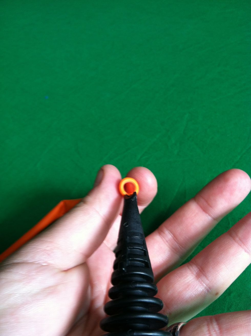 To inflate the balloon, put it into the pump
