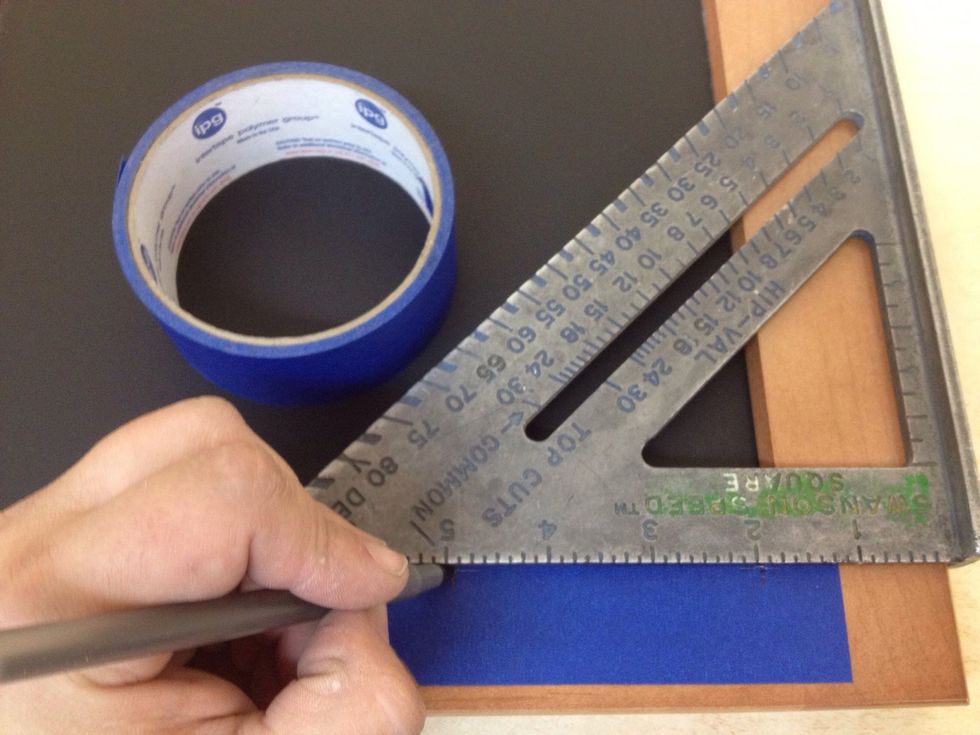 To install hardware: First, measure for your chalk holder. Tip: Placing painter's tape over the area you will drill will prevent the wood from splintering.