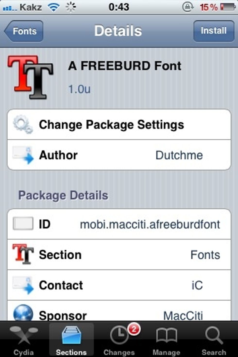To install this font click on the install button