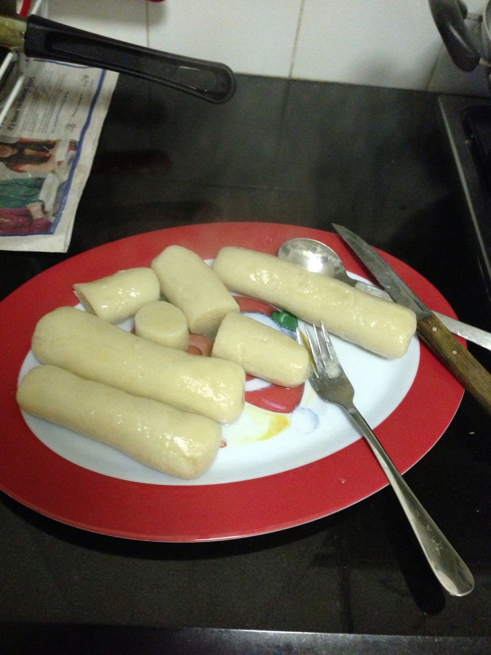 To know that its done is by poking the inside till they r not sticky