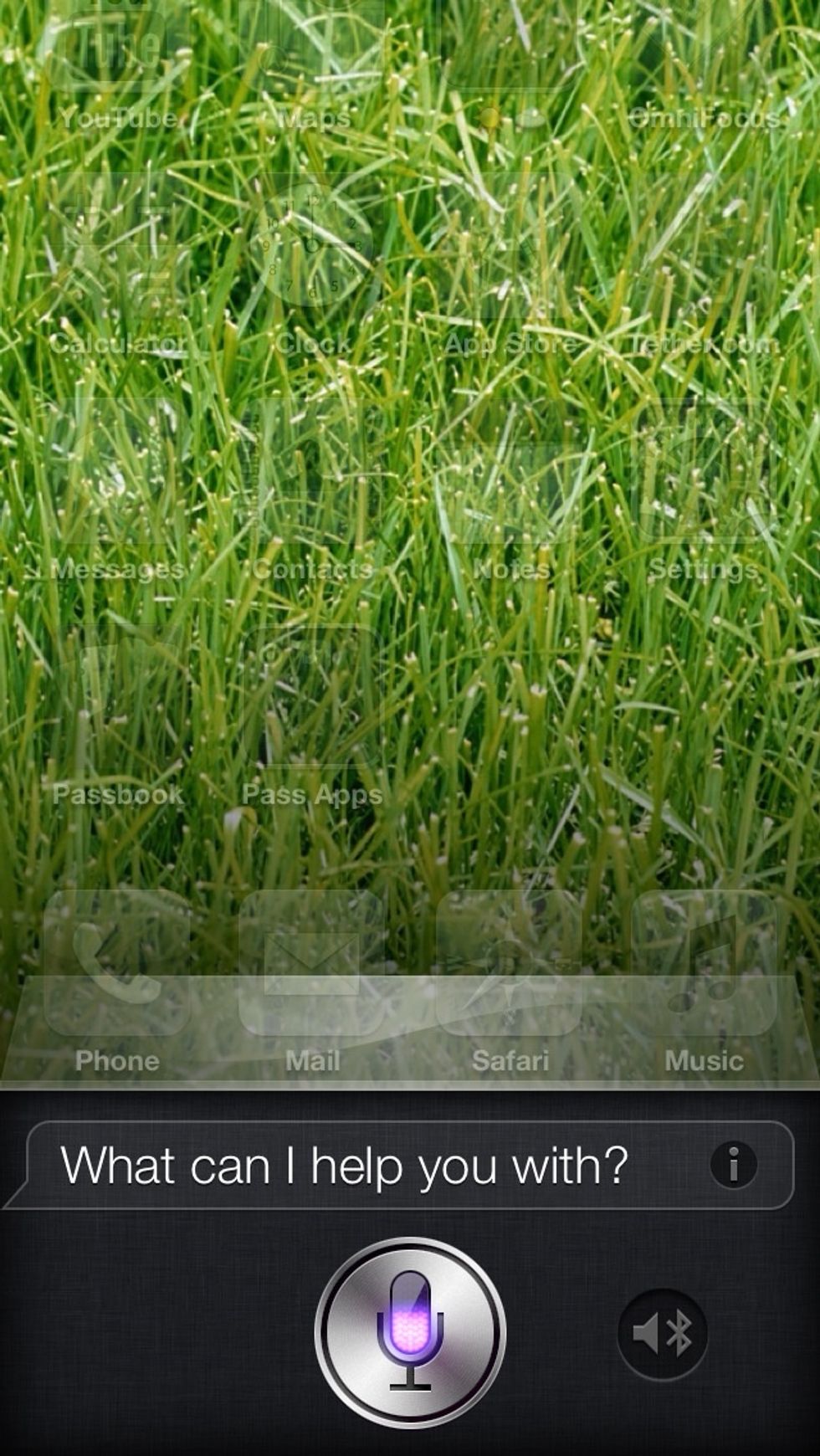 To launch Siri, hold down the home button for a few seconds. After the double-beep, state your request. You can tell that Siri is waiting for a response if there is purple light in the microphone.