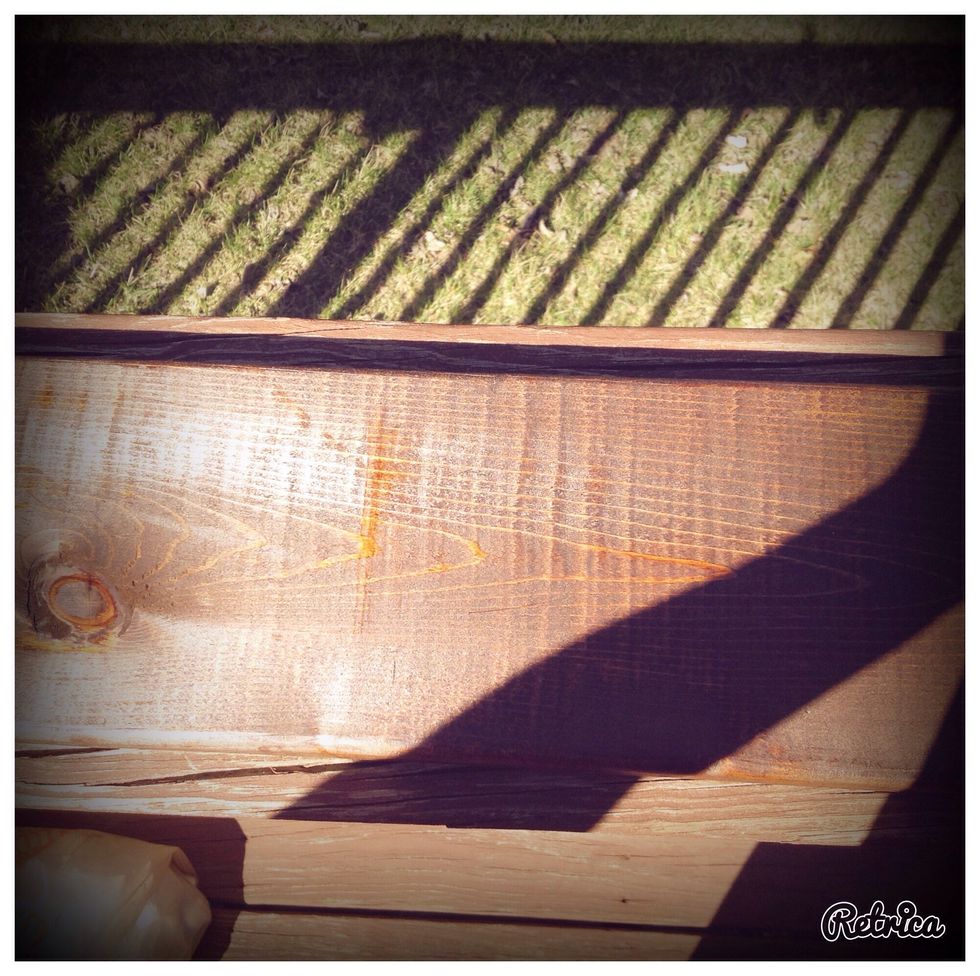 To let the wood dry, we have to let the wood hangout for at least 12 hours. After the wood has fully dried, we are going to tape off the edges, just like the Brandy Melville sign.