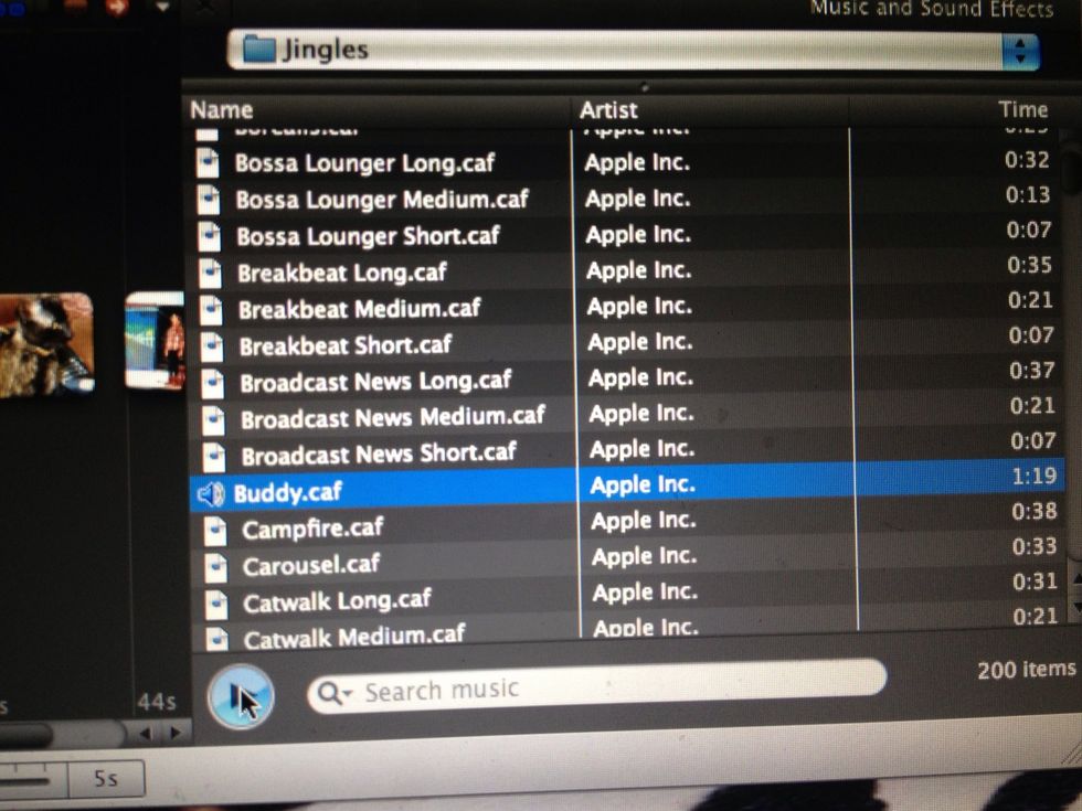 To listen select your song and press play