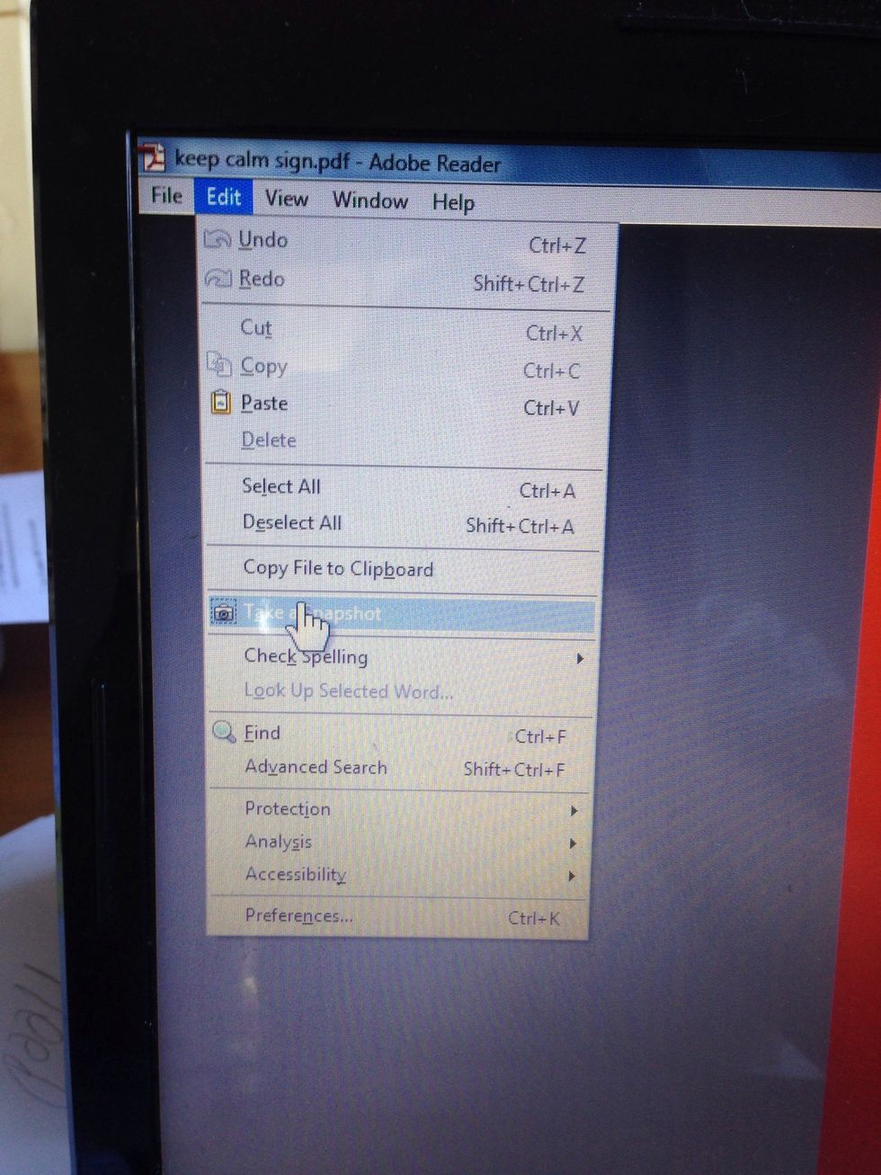 To make a jpg that you can post on Facebook or other social media, open sign Pdf in Adobe Reader.  Edit, Take a Snapshot, draw square around entire sign.