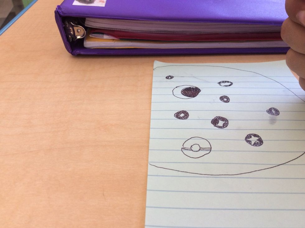 To make a satellite, draw a poke ball.