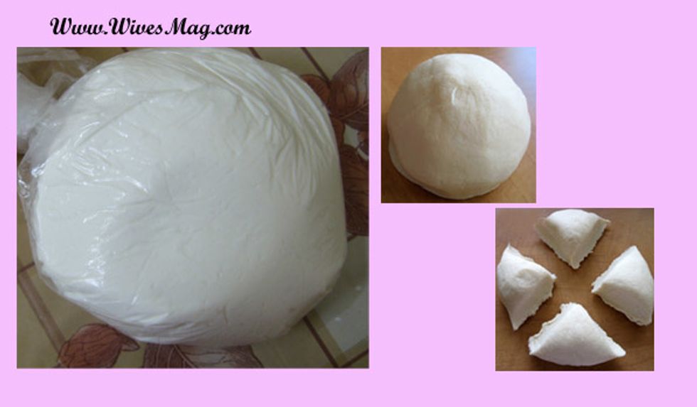 To make DIY Beautiful Earrings, take dough what you have stored in plastic bag. Now you need to add colors in this dough. Divide the dough into little parts.