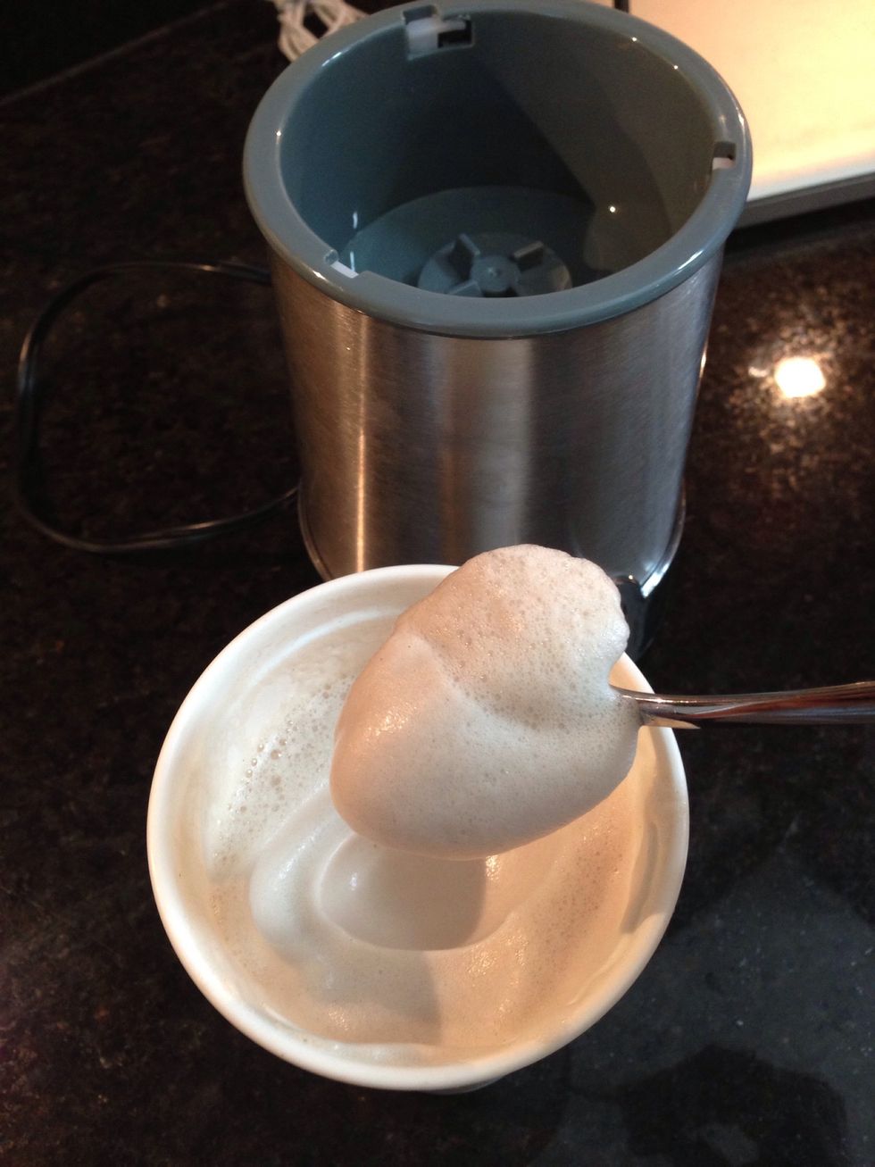 To make extra foam, you can blend keep blending it over and over