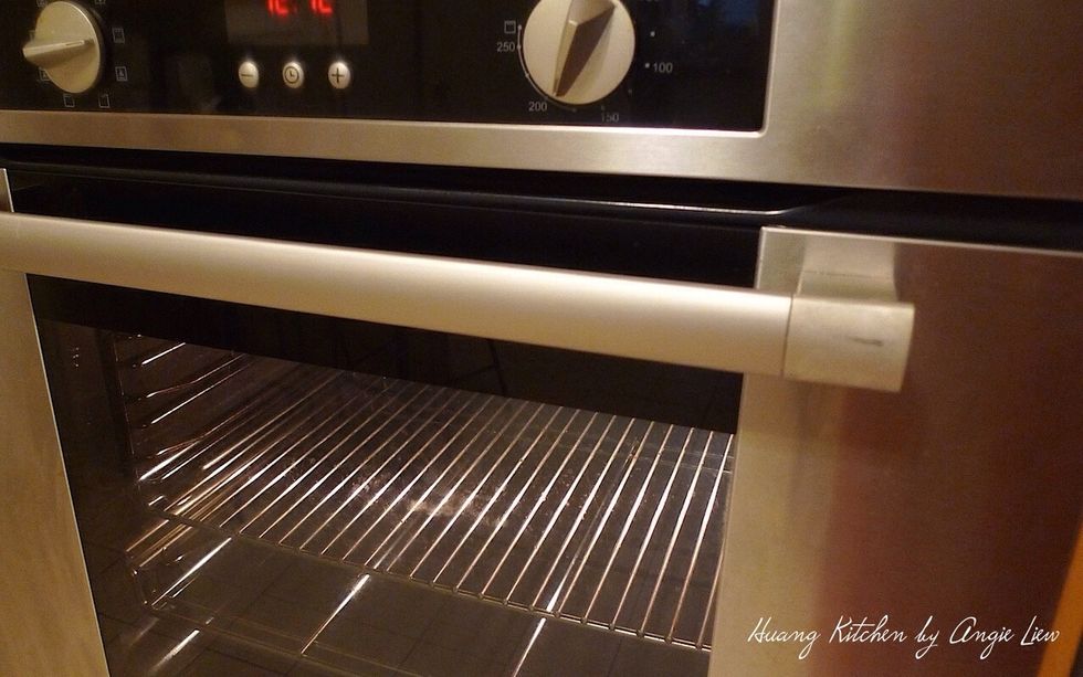 To make fish cocktails, first preheat oven to 180 degree C (350 degree F).