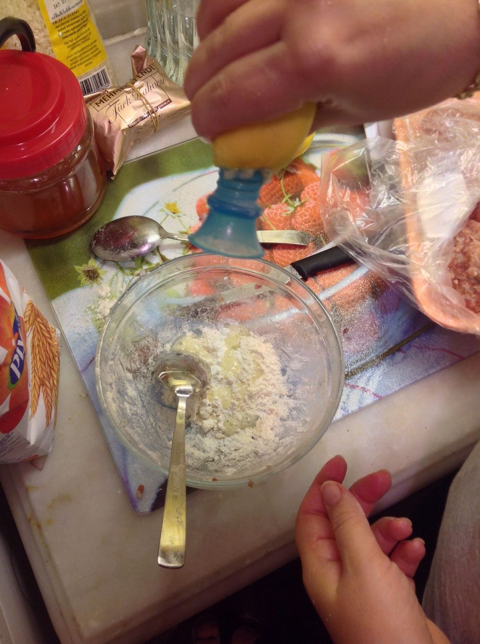 To make it rich , add some flour to the water