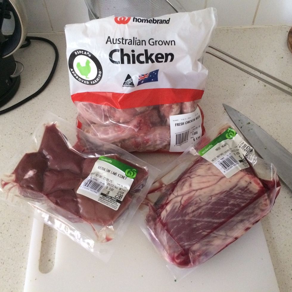 To make more of a meal of it, you can try meats and kibble, using a little chicken stock and mixing it all together. Or...