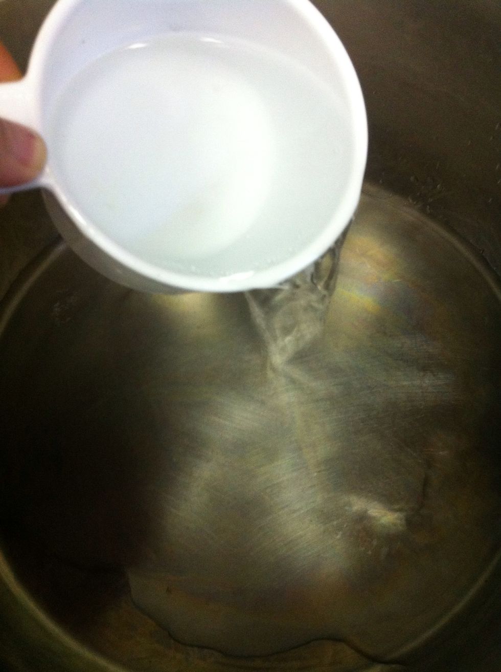 To make simple syrup, you use equal parts sugar and water.CAUTION! Makes a lot of syrup! I used 3 cups water....