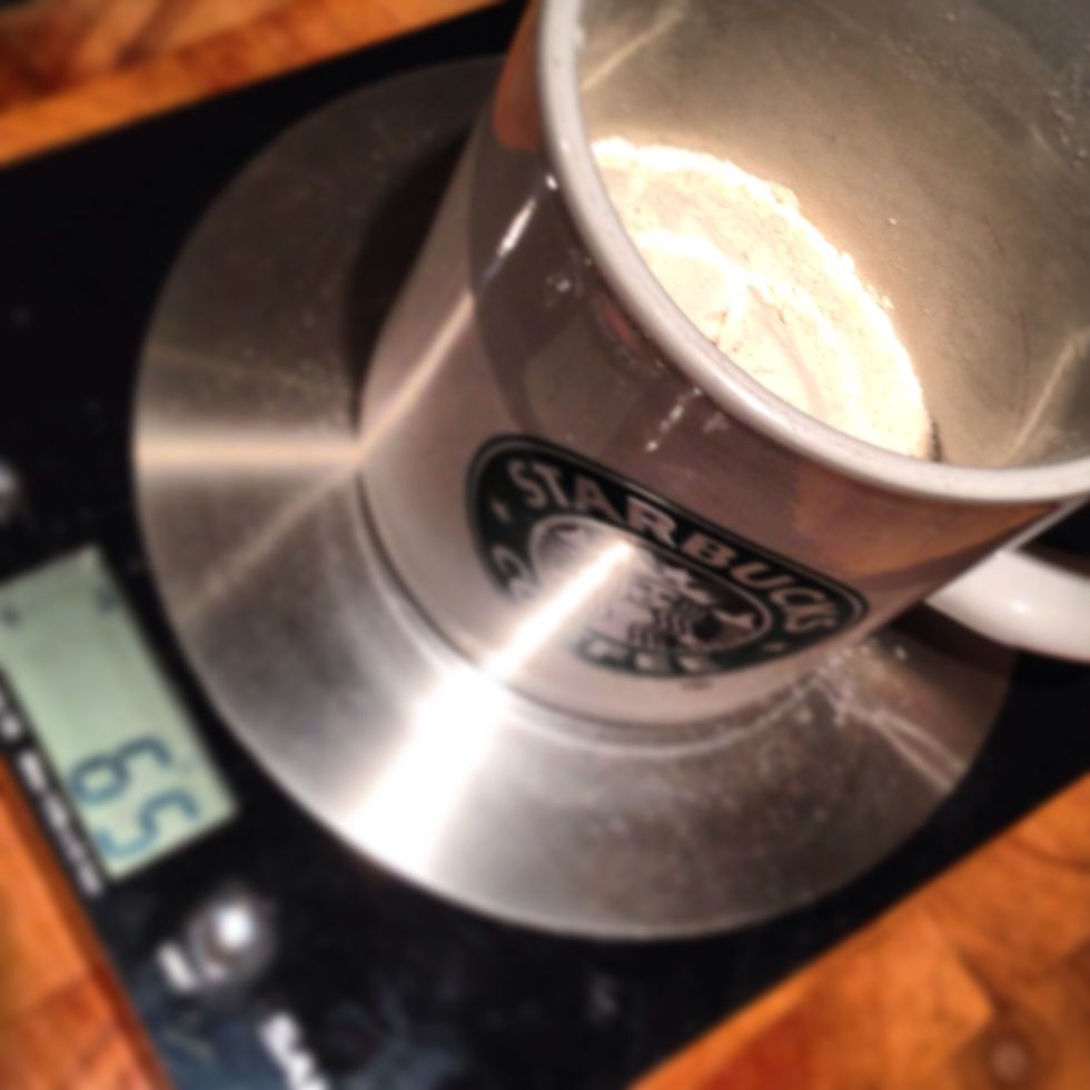 To make the batter, weigh out the flour