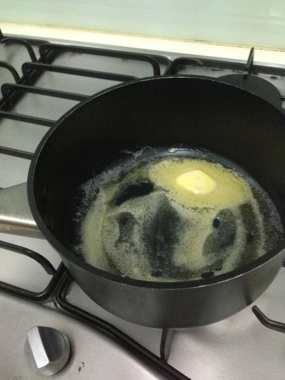 To make the glaze, melt butter