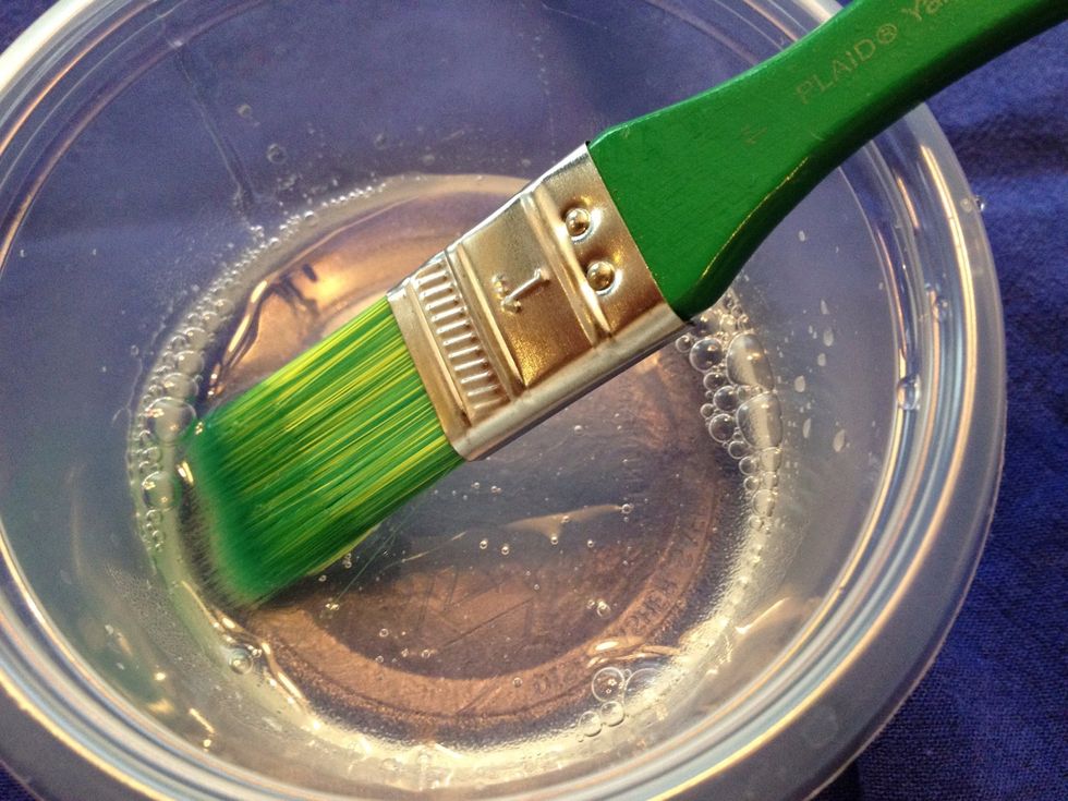 To make the glue solution, use about 30% glue and 70% water. You can also do 50% of each for a stronger solution.